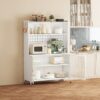 Contemporary Kitchen Pantry Cabinet With Glass Doors, Adjustable Shelves, Steel - Brushed Nickel - Image 4