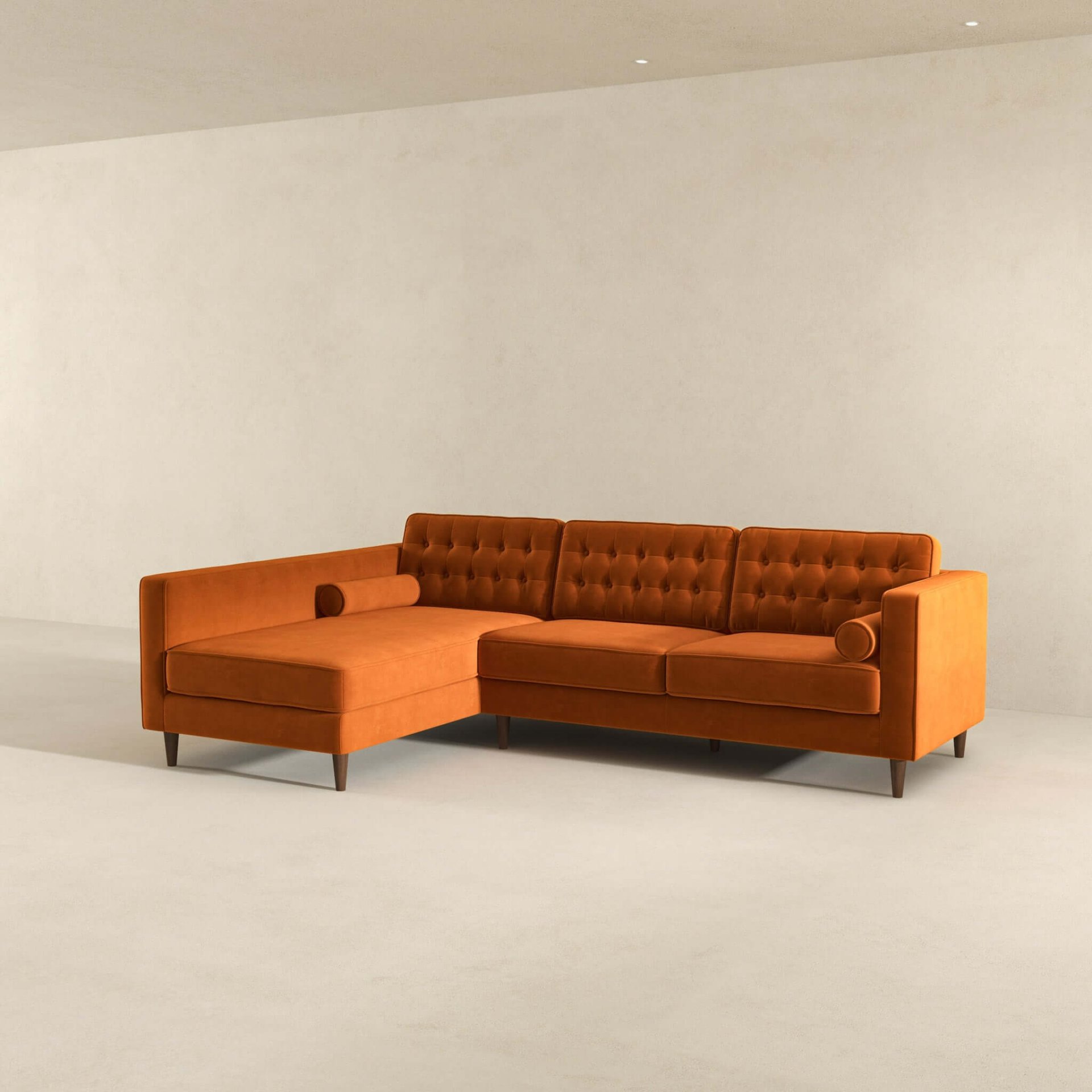 Christian - Sectional Sofa Left Facing - Burnt Orange - Image 5