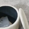 Classic 2 Piece Round Chenille Storage Ottoman Set With Drum Shaped Stool And Desktop Panel - Beige - Image 15
