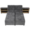 Versatile Sofa Bed Modular Sofa Free Combined Sofa With 2 Storage Racks - Dark Gray - Image 11