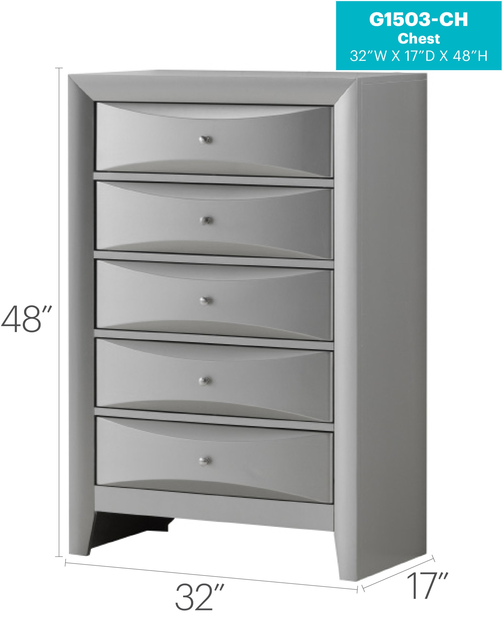 Marilla - Chest - Silver Champagne - Image 2