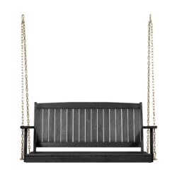 Tambora - Porch Swing With Slat Design And Complementing - Dark Gray