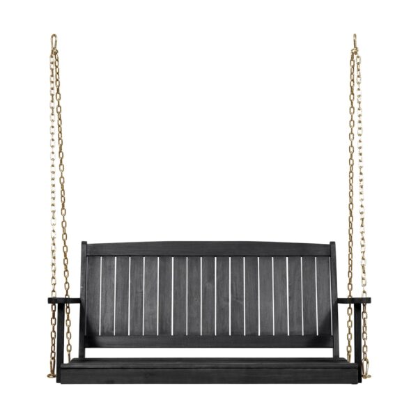 Tambora - Porch Swing With Slat Design And Complementing - Dark Gray