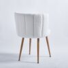 5 Piece Dining Set (MDF Table And 4 Fabric Chairs) - White - Image 5
