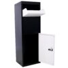 Package Delivery Box, Galvanized Steel Parcel Mailbox With Code Lock & Mounting Hardware, For Outdoor Porch, Curbside - White / Black - Image 2