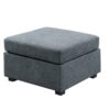 Isla - Woven Fabric 7 Seater Sectional Sofa & Ottoman - Gray - Image 6