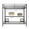 Ethan - Full Over Twin Bunk Bed With Desk, Charging Station, Storage Shelves, Safety Guard And Stairs - Black - Image 19