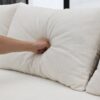 Modular Sectional Living Room Sofa Set, Modern Minimalist Style Couch, Upholstered Sleeper Sofa Salon, 2 Piece Free Combination, L-Shape - Cream - Image 15