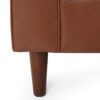 Comfy 3 Seat Sofa With Wooden Legs, For Living Room And Study - Light Brown - Image 9