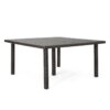 Outdoor Square Rattan Wicker Dining Table - Brown - Image 7