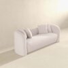 Mason - Mid-Century Modern Luxury Tight Back Curvy Couch - White - Image 5
