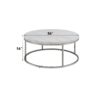 Zaidee - Mable Top Nickel Coffee Table - White - Image 5