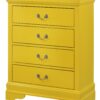 4 Drawer Chest Traditional Style - Yellow - Image 2