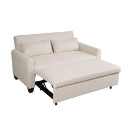 Balus - Extra Large 2 In 1 Sofa Bed With Storage Bag, Adjustable Backrest And Cushions - Beige