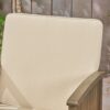 Casa Acacia Wood Club Chairs (Set of 2) With Water Resistant Cushions - Gray / Cream - Image 4