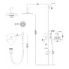 Dual Shower Head System With Rain Shower And Handheld, Wall Mounted, 10" Round Design - Brushed Nickel - Image 3