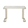 Boice II - Faux Marble Top Sofa Table - White / Champagne - Image 8