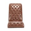 Tufted Armless Chaise Lounge - Brown - Image 9