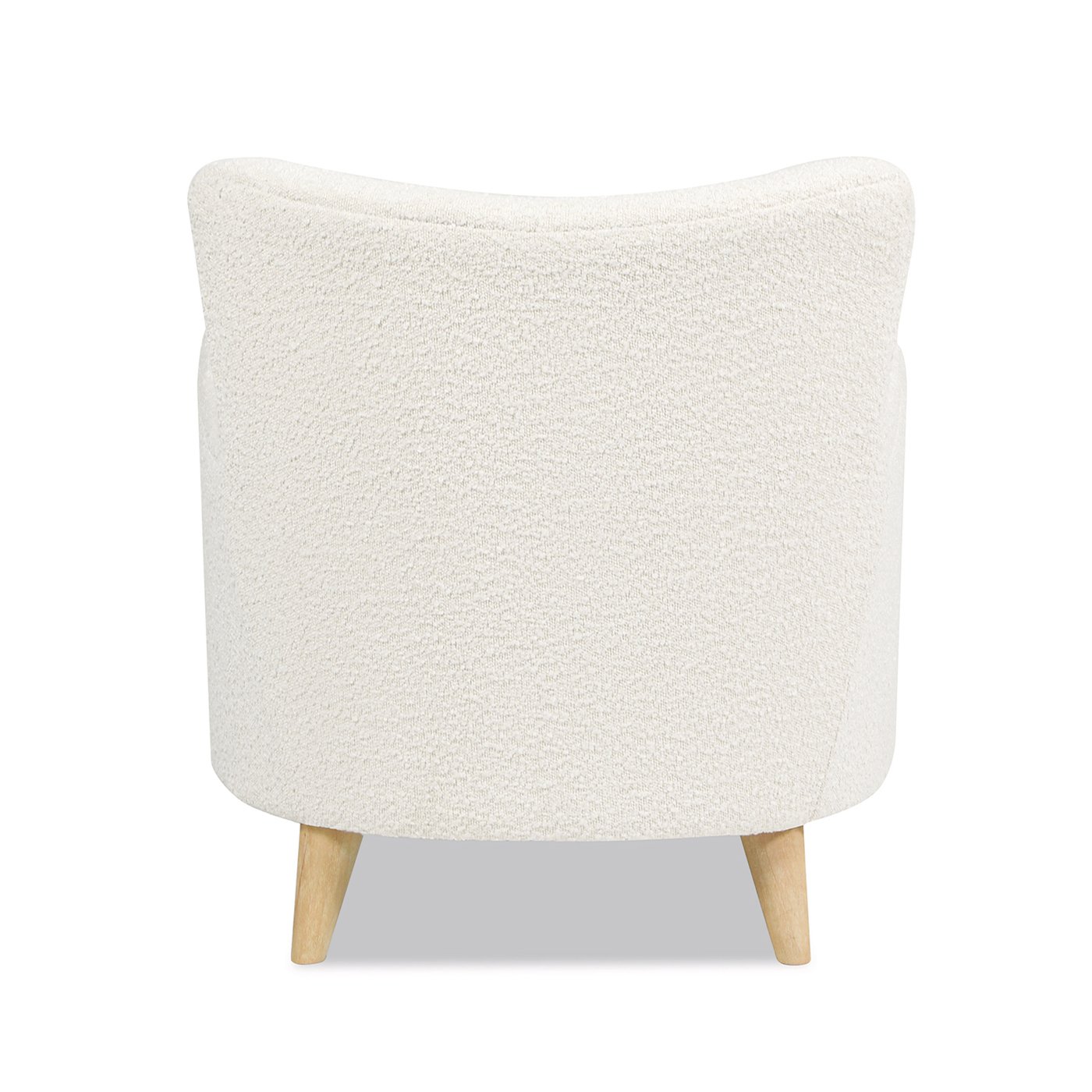 Lune - Curved Arm Accent Chair With Lumbar Pillow - Ivory White - Image 4