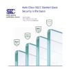 Aluminium Alloy Bathtub Shower Door With SGCC Tempered Glass - Brushed Nickel - Image 2