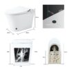 Luxury Smart Toilet With Dryer And Warm Water, Elongated Bidet Toilet With Heated Seat, With Remote Control, Led Night Light, Power Outage Flushing, Soft Close Cover - White - Image 8