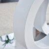 Contemporary Style Glass Top Coffee Table With White Base Suitable For Living Rooms And Lounge Areas - White - Image 9