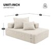 Lounge Frame For Oversized Modular U Shaped Sectional Floor Couch Convertible Compressed Couch, Spacious Foam Filled Sofa - Beige - Image 10