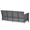 Thalassa - Outdoor 3 Seater Sofa With Water Resistant Cushion - Gray / Black - Image 5