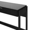 Transitional Reeded Writing Desk With Drawer - Black - Image 3