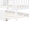 Full Over Full Bunk Bed With Twin Size Trundle And Ladder - White - Image 5