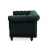 Chesterfield Velvet Loveseat Sofa 2 Person Rolled Arm Upholstered Couch - Forest Green - Image 10