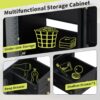 Bathroom Vanity With Two Soft Close Doors, Adjustable Shelves And Three Drawers - Black - Image 7