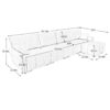 Modular 4 Seater Sofa With Ottoman, Configurable Frame In Premium, High Resilience Cushions - Green - Image 2