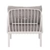 Outdoor Patio Club Chair, Modern Patio Furniture, Waterproof Thick Cushion Deep Seating For Porch, Balcony - White / Light Gray - Image 7