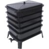 Eco Friendly 5 Layer Worm Compost Bin With 50L Capacity, Easy Setup Plastic Worm Farm Kit - Black - Image 5