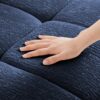 Modern Ergonomic Single Seater Sofa With Ottoman, High Resilience Support - Blue - Image 16