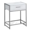 Accent Side Table, Storage Drawer, Contemporary & Modern - White - Image 7