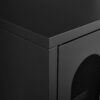 Modern Metal Shoe Cabinet With Double Sided Mesh Doors And Adjustable Partitions - Black - Image 15