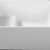 49'' Acrylic Freestanding Soaking Bathtub, Square-Shape Japanese Soaking Hot Tub, Sit-In Design With Chrome Overflow And Drain For Express Delivery 23Amazing-49 (W1920P179228) - Glossy White - Image 12