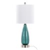 Bottega - Contemporary Table Lamp (Set of 2) - Sapphire Blue / Nickel / White - Image 2