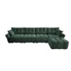Modular 4 Seater Sofa With Ottoman, Configurable Frame In Premium, High Resilience Cushions - Green - Image 18