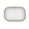 Undermount Bathroom Sink 22" X 15.25" With Overflow Sleek, High Temperature Fired, Stain Resistant, Smooth Polished Surface - White - Image 8