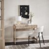 Transitional Reeded Writing Desk With Drawer - Oak - Image 8