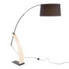 Robyn - Mid-Century Modern Floor Lamp - Natural / Black - Image 2