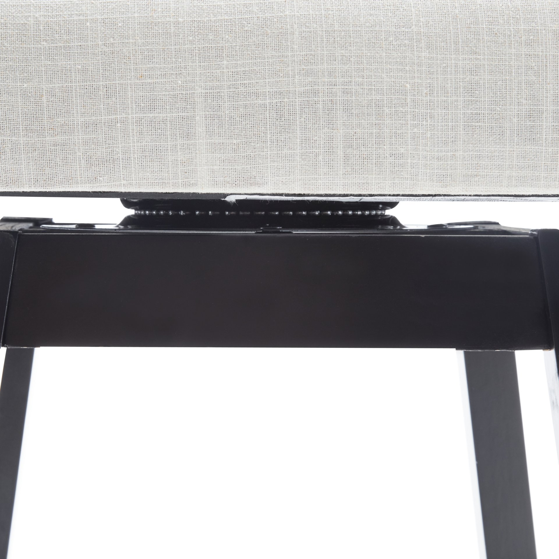 Swivel Counter Stools (Set of 2), Upholstered Counter Height Bar Stools With Solid Rubber Wood Frame, Backrest, Footrest, Armless Barstools For Home Bar, Kitchen Counter - Black / Beige - Image 18