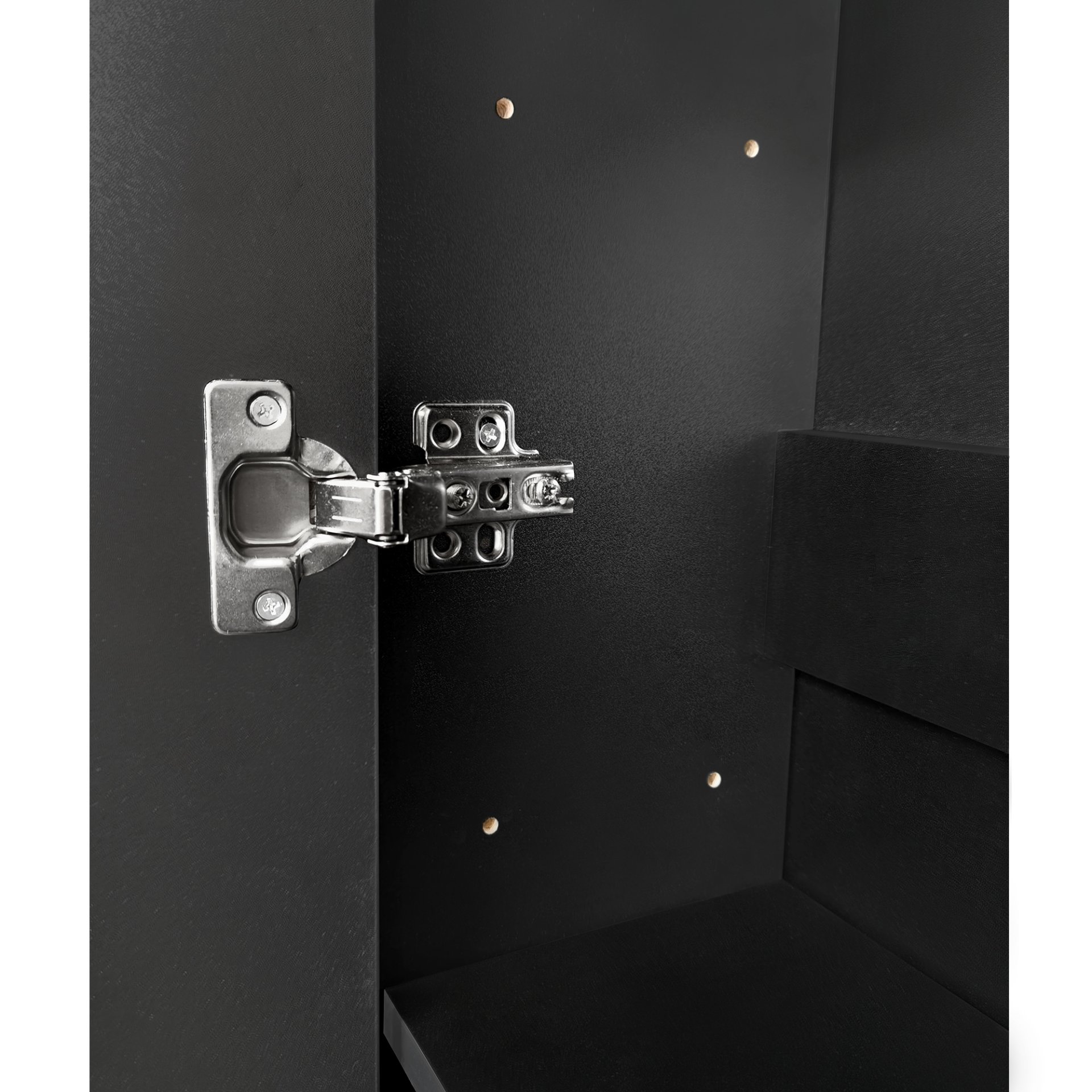 Multifunctional Tipping Bucket Shoe Cabinet With Storage Shelf & 6 Flip Drawers, Large Hall Tree With Tempered Glass Doors, Foyer Cabinet With 4 Hooks For Hallway - Black - Image 14