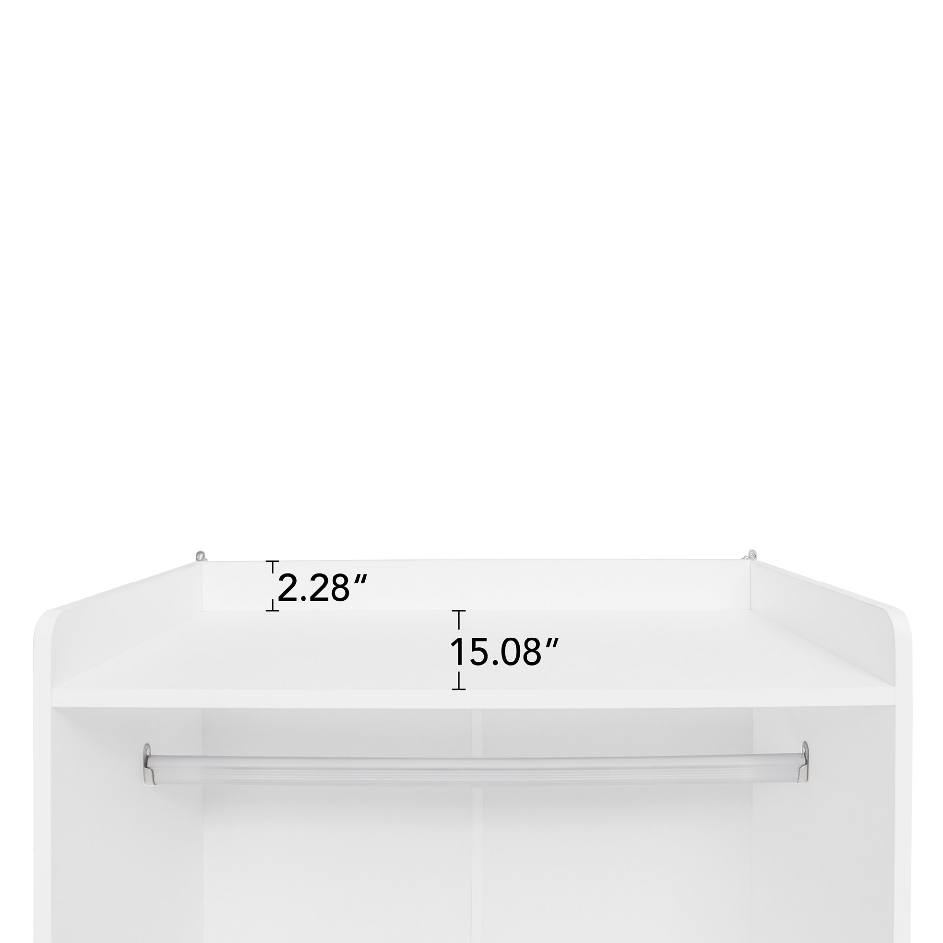 Wardrobe With 3 Drawers High Wardrobe Armoire With Rattan For Living Room Organizer - White - Image 8