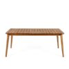 Dining Table 8 Person Outdoor Table, Farmhouse Furniture For Patio, Garden, Backyard - Teak - Image 5
