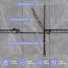 Adjustable Safety Gate 8 Panels Play Yard Metal Doorways Fireplace Fence Christmas Tree Fence Gate For House Stairs Gate Prohibited Area Fence - Black - Image 4