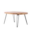 Oval Natural Reclaimed Wood Foldable Cocktail Table For Your Living Room - Natural - Image 3
